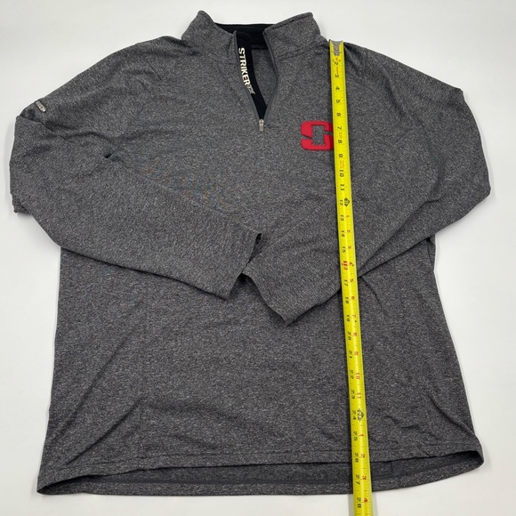 UNRL Elite Men's L StrikerIce Polyester Gray Quarter-Zip Pullover‎ Sweatshirt - Picture 3 of 6